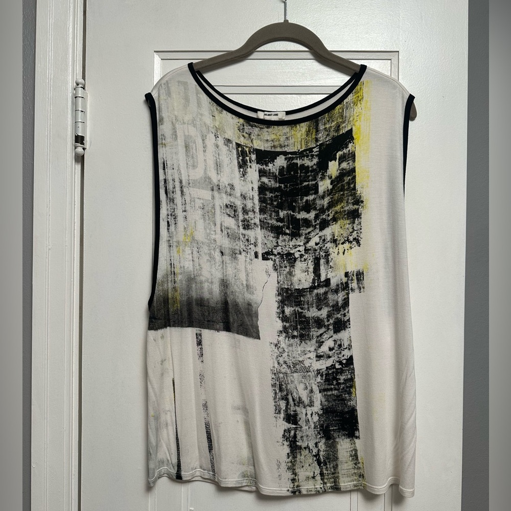 Helmut Lang Graphic Print sleeveless shirt size Large